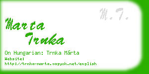 marta trnka business card